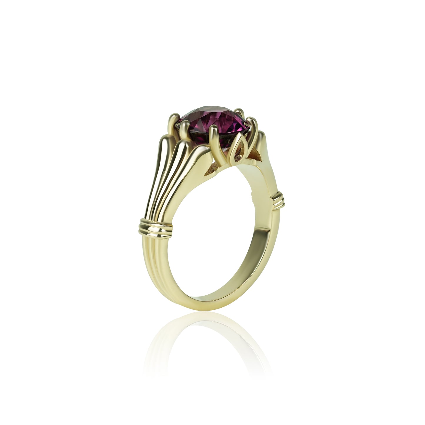 Žiedas su rodolito granatu